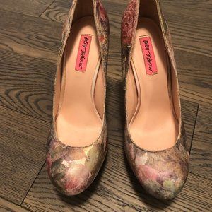 Betsey Johnson Floral Heels